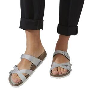 BIRKENSTOCK Franca iridescent gladiator sandals shoes women’s eur 38 new